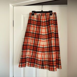 Beautiful Pendleton Tartan Wool Skirt Size 10 1970’s Vintage